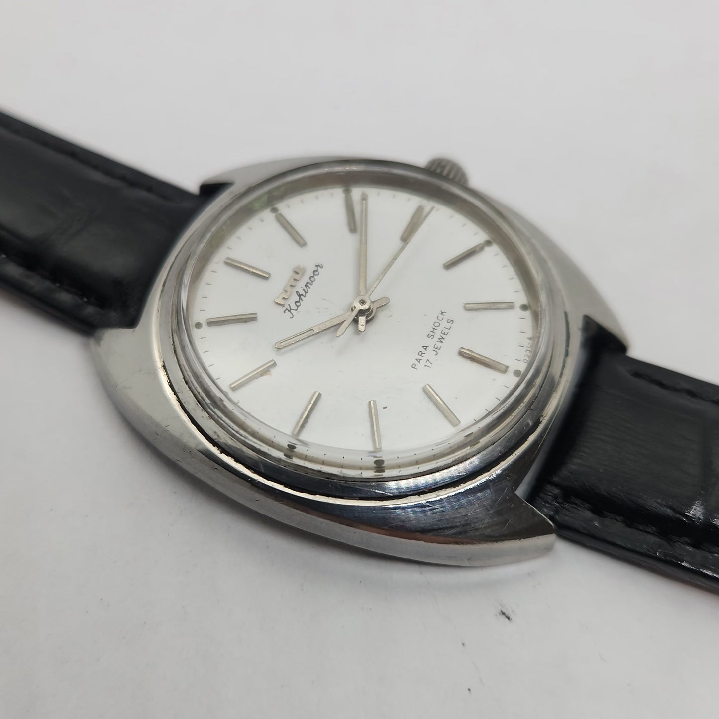 Vintage Original HMT Kohinoor Hand Winding 17 Jewels White Face Men's Wrist Watch OG192