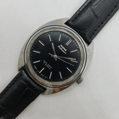 Vintage Original HMT Kohinoor Hand Winding 17 Jewels Black Face Men's Wrist Watch OG194