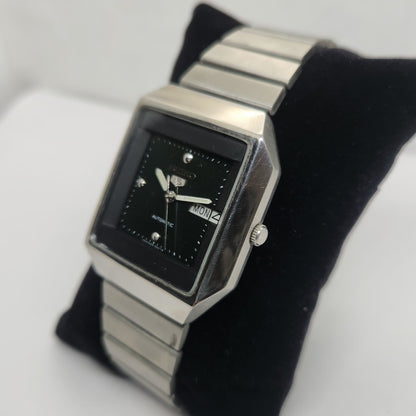 Vintage 1980 Original Seiko 5 Automatic 6309-510A Green face 17 Jewels Day-Date Japanese Men's Wrist Watch OG196