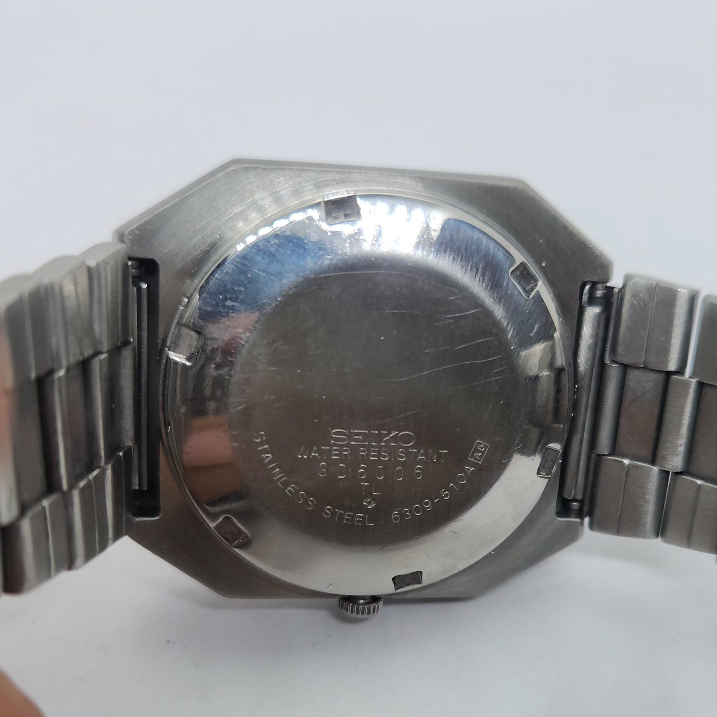 Vintage 1980 Original Seiko 5 Automatic 6309-510A Green face 17 Jewels Day-Date Japanese Men's Wrist Watch OG196