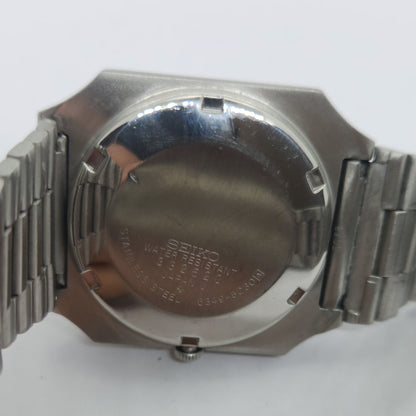 Vintage 1980 Original Seiko 5 Automatic 6349-5230 Black face 23 Jewels Day-Date Japanese Men's Wrist Watch OG199