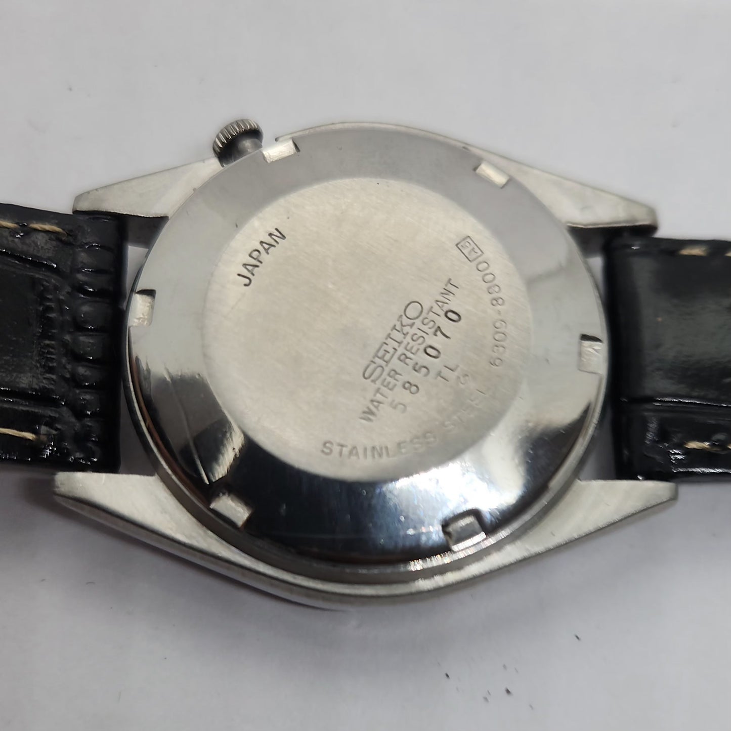 Vintage 1980 Original Seiko 5 Automatic 6309-8800 Black face 17 Jewels Day-Date Japanese Men's Wrist Watch OG201