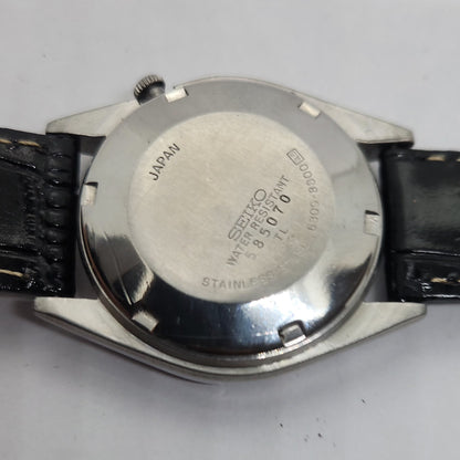Vintage 1980 Original Seiko 5 Automatic 6309-8800 Black face 17 Jewels Day-Date Japanese Men's Wrist Watch OG201