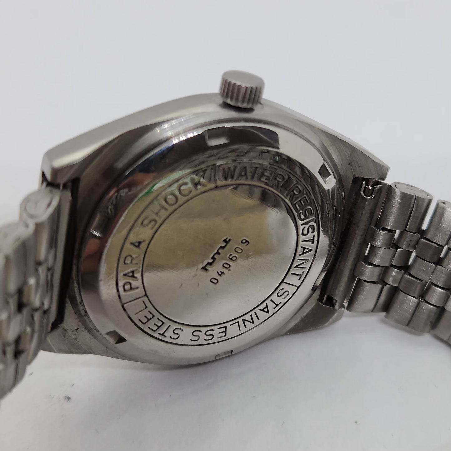Vintage Original HMT Chirag Hand Winding 17 Jewels Brown Face Jubilee Bracelet Men's Wrist Watch OG206