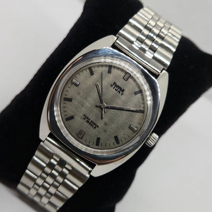 Vintage Original HMT Vijay Hand Winding 17 Jewels Silver Face Jubilee Bracelet Men's Wrist Watch OG209