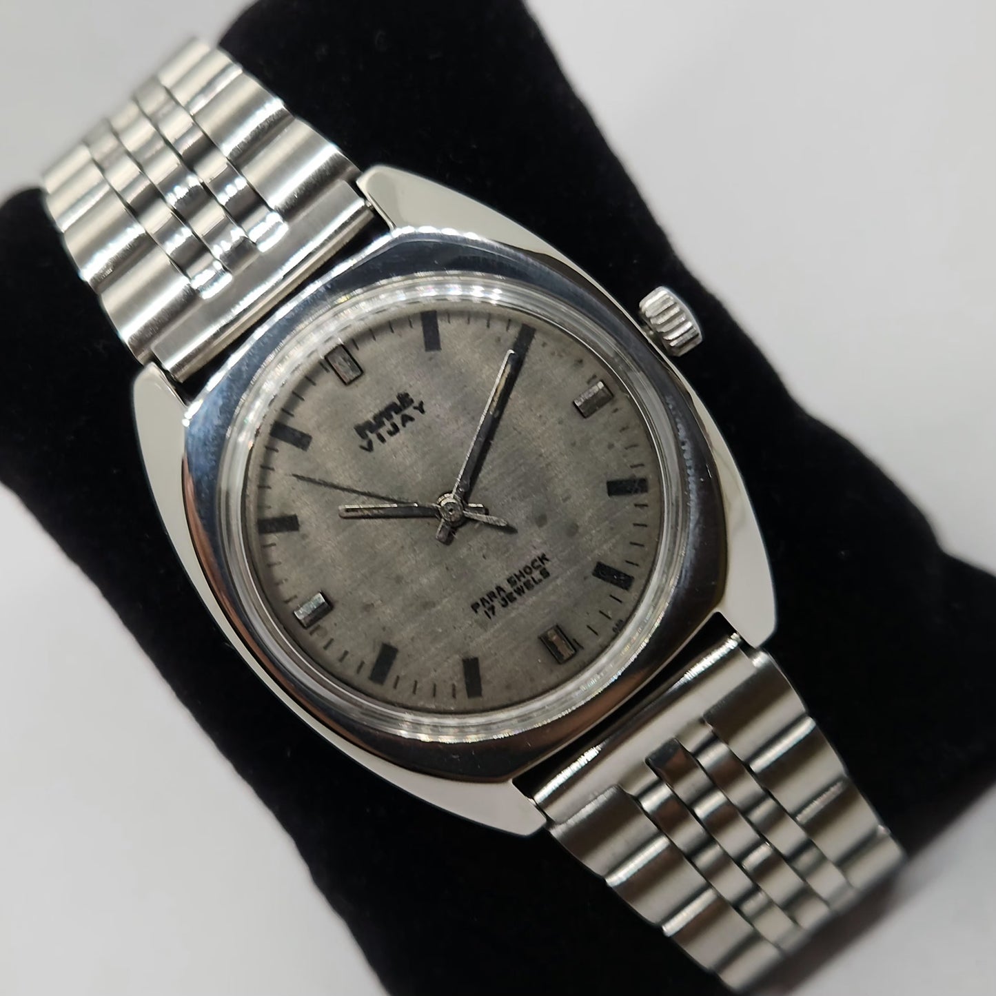 Vintage Original HMT Vijay Hand Winding 17 Jewels Silver Face Jubilee Bracelet Men's Wrist Watch OG209