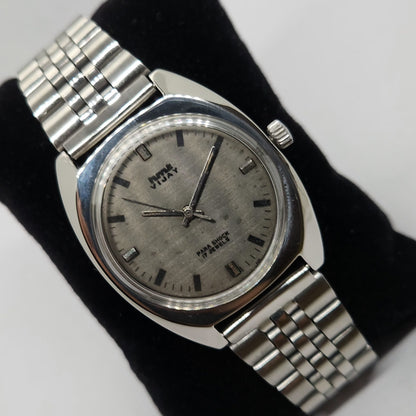 Vintage Original HMT Vijay Hand Winding 17 Jewels Silver Face Jubilee Bracelet Men's Wrist Watch OG209