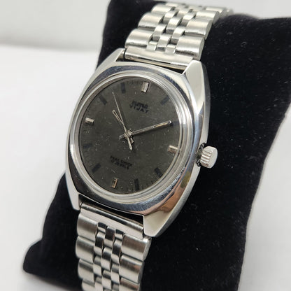 Vintage Original HMT Vijay Hand Winding 17 Jewels Silver Face Jubilee Bracelet Men's Wrist Watch OG209