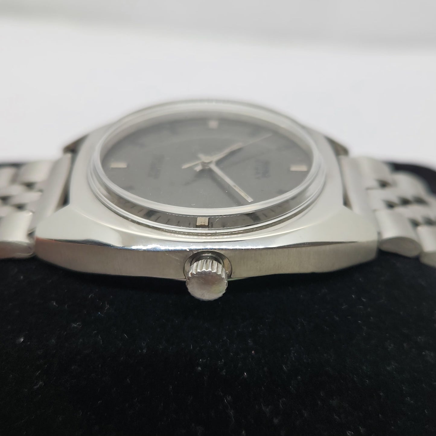 Vintage Original HMT Vijay Hand Winding 17 Jewels Silver Face Jubilee Bracelet Men's Wrist Watch OG209