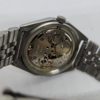 Vintage Original HMT Chethan Hand Winding 17 Jewels Brown Face Jubilee Bracelet Men's Wrist Watch OG210