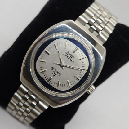 Vintage Original HMT Chethan Hand Winding 17 Jewels Silver Face Jubilee Bracelet Men's Wrist Watch OG213