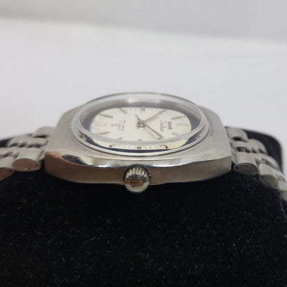 Vintage Original HMT Chethan Hand Winding 17 Jewels Silver Face Jubilee Bracelet Men's Wrist Watch OG213