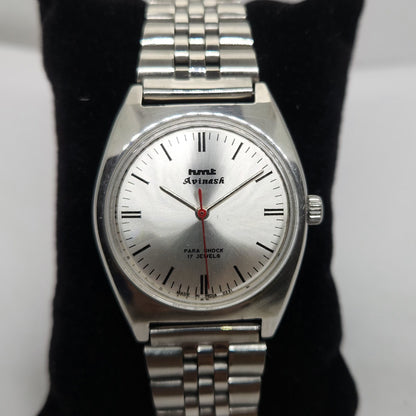 Vintage Original HMT Avinash Hand Winding 17 Jewels Silver Face Jubilee Bracelet Men's Wrist Watch OG214