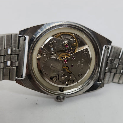 Vintage Original HMT Avinash Hand Winding 17 Jewels Silver Face Jubilee Bracelet Men's Wrist Watch OG214