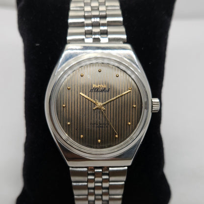 Vintage Original HMT Abhishek Hand Winding 17 Jewels brown Face Jubilee Bracelet Men's Wrist Watch OG215