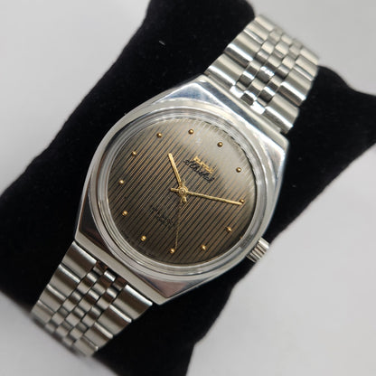 Vintage Original HMT Abhishek Hand Winding 17 Jewels brown Face Jubilee Bracelet Men's Wrist Watch OG215