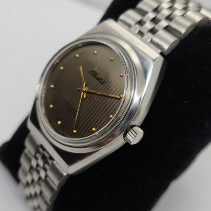 Vintage Original HMT Abhishek Hand Winding 17 Jewels brown Face Jubilee Bracelet Men's Wrist Watch OG215