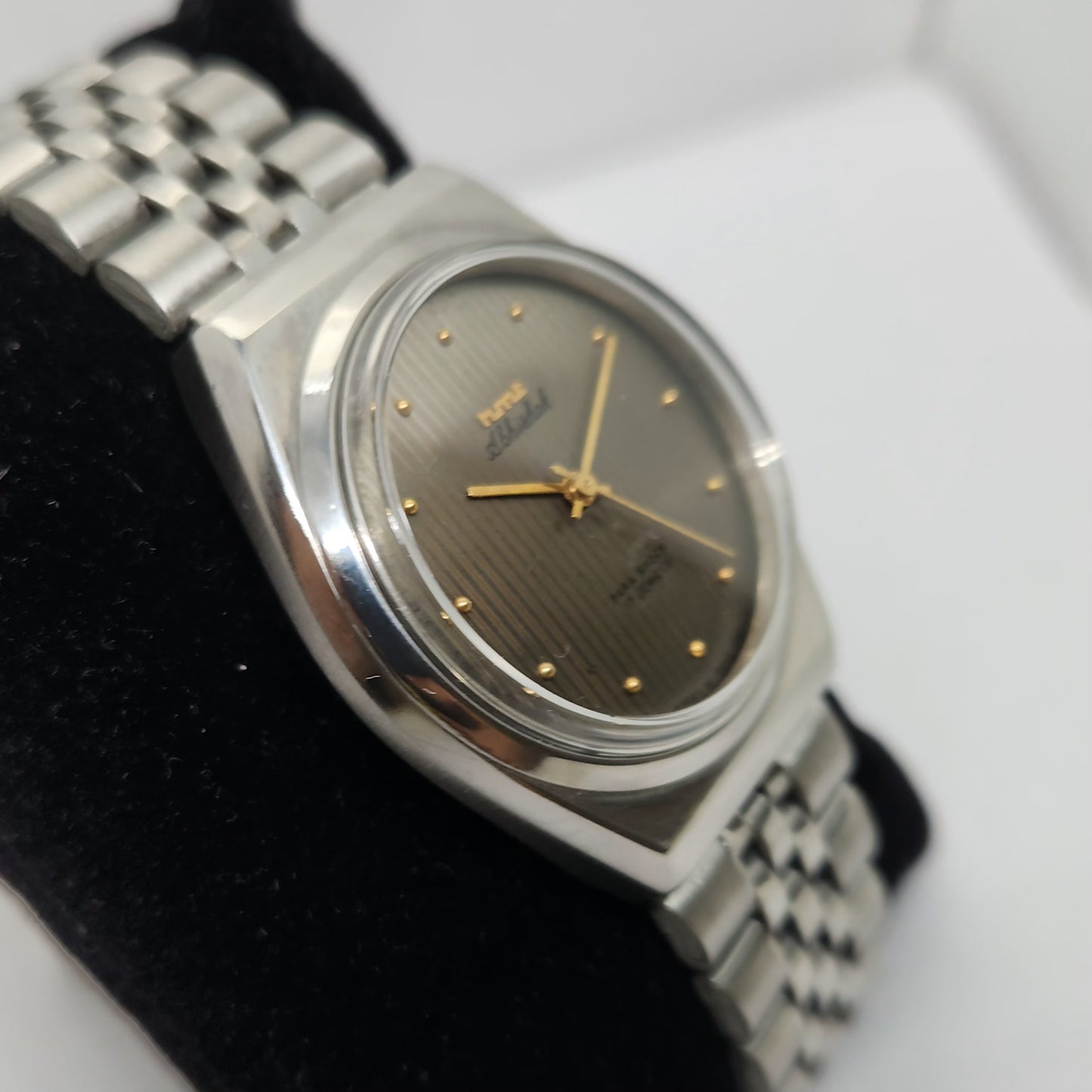 Vintage Original HMT Abhishek Hand Winding 17 Jewels brown Face Jubilee Bracelet Men's Wrist Watch OG215