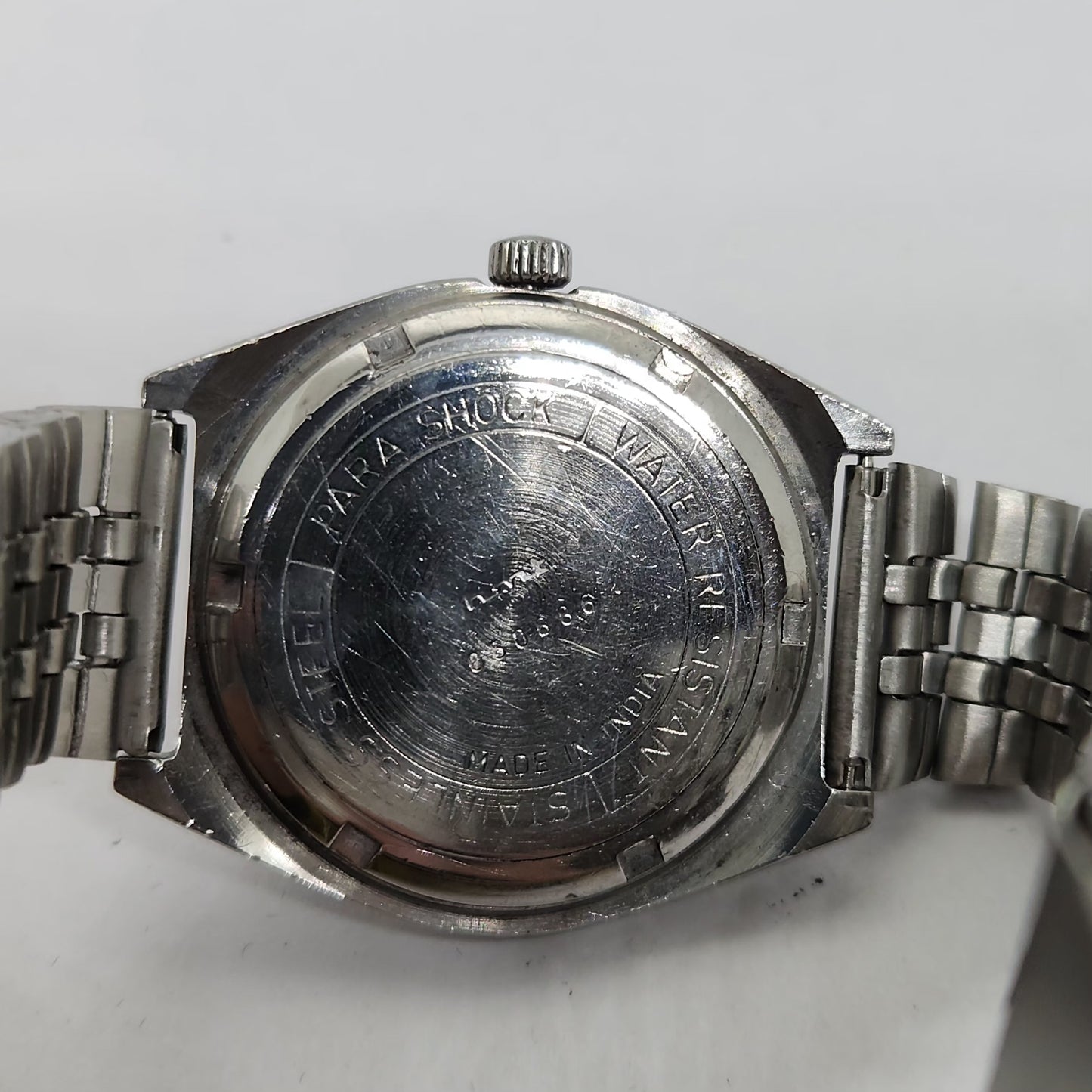 Vintage Original HMT Kohinoor Hand Winding 17 Jewels Black Face Jubilee Bracelet Men's Wrist Watch OG216