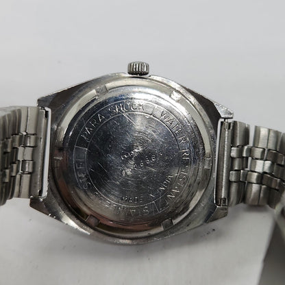 Vintage Original HMT Kohinoor Hand Winding 17 Jewels Black Face Jubilee Bracelet Men's Wrist Watch OG216