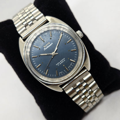 Vintage Original HMT Kohinoor Hand Winding 17 Jewels Blue Face Jubilee Bracelet Men's Wrist Watch OG220