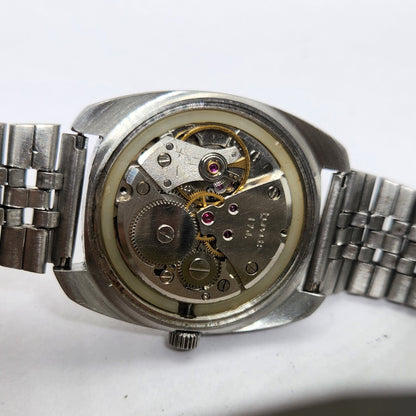 Vintage Original HMT Vijay Hand Winding 17 Jewels White Face Jubilee Bracelet Men's Wrist Watch OG221