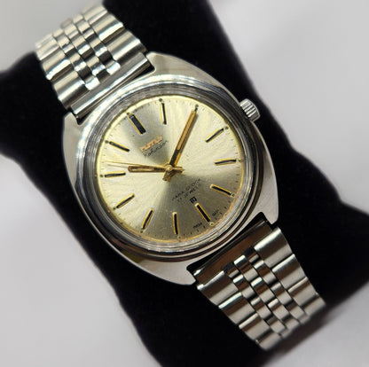Vintage Original HMT Kohinoor Hand Winding 17 Jewels Gold Face Jubilee Bracelet Men's Wrist Watch OG222
