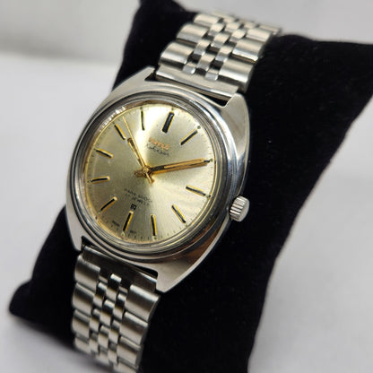 Vintage Original HMT Kohinoor Hand Winding 17 Jewels Gold Face Jubilee Bracelet Men's Wrist Watch OG222