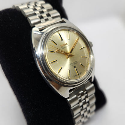 Vintage Original HMT Kohinoor Hand Winding 17 Jewels Gold Face Jubilee Bracelet Men's Wrist Watch OG222