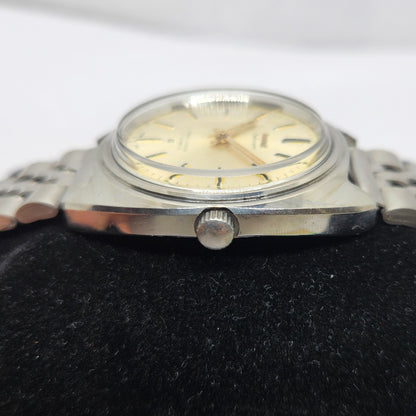 Vintage Original HMT Kohinoor Hand Winding 17 Jewels Gold Face Jubilee Bracelet Men's Wrist Watch OG222