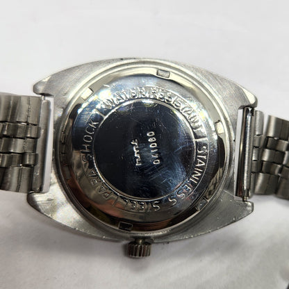 Vintage Original HMT Vijay Hand Winding 17 Jewels Black Face Jubilee Bracelet Men's Wrist Watch OG224