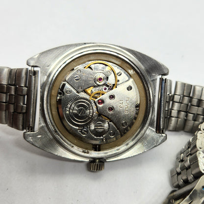 Vintage Original HMT Vijay Hand Winding 17 Jewels Black Face Jubilee Bracelet Men's Wrist Watch OG224