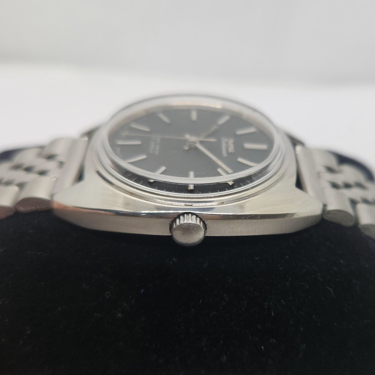 Vintage Original HMT Kohinoor Hand Winding 17 Jewels Black Face Jubilee Bracelet Men's Wrist Watch OG225