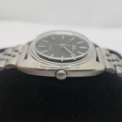 Vintage Original HMT Kohinoor Hand Winding 17 Jewels Black Face Jubilee Bracelet Men's Wrist Watch OG225
