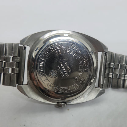 Vintage Original HMT Kohinoor Hand Winding 17 Jewels Black Face Jubilee Bracelet Men's Wrist Watch OG225