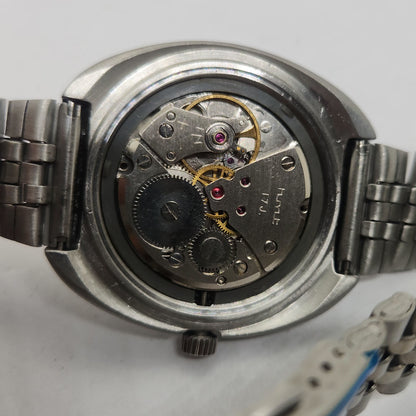 Vintage Original HMT Kohinoor Hand Winding 17 Jewels White Face Jubilee Bracelet Men's Wrist Watch OG226