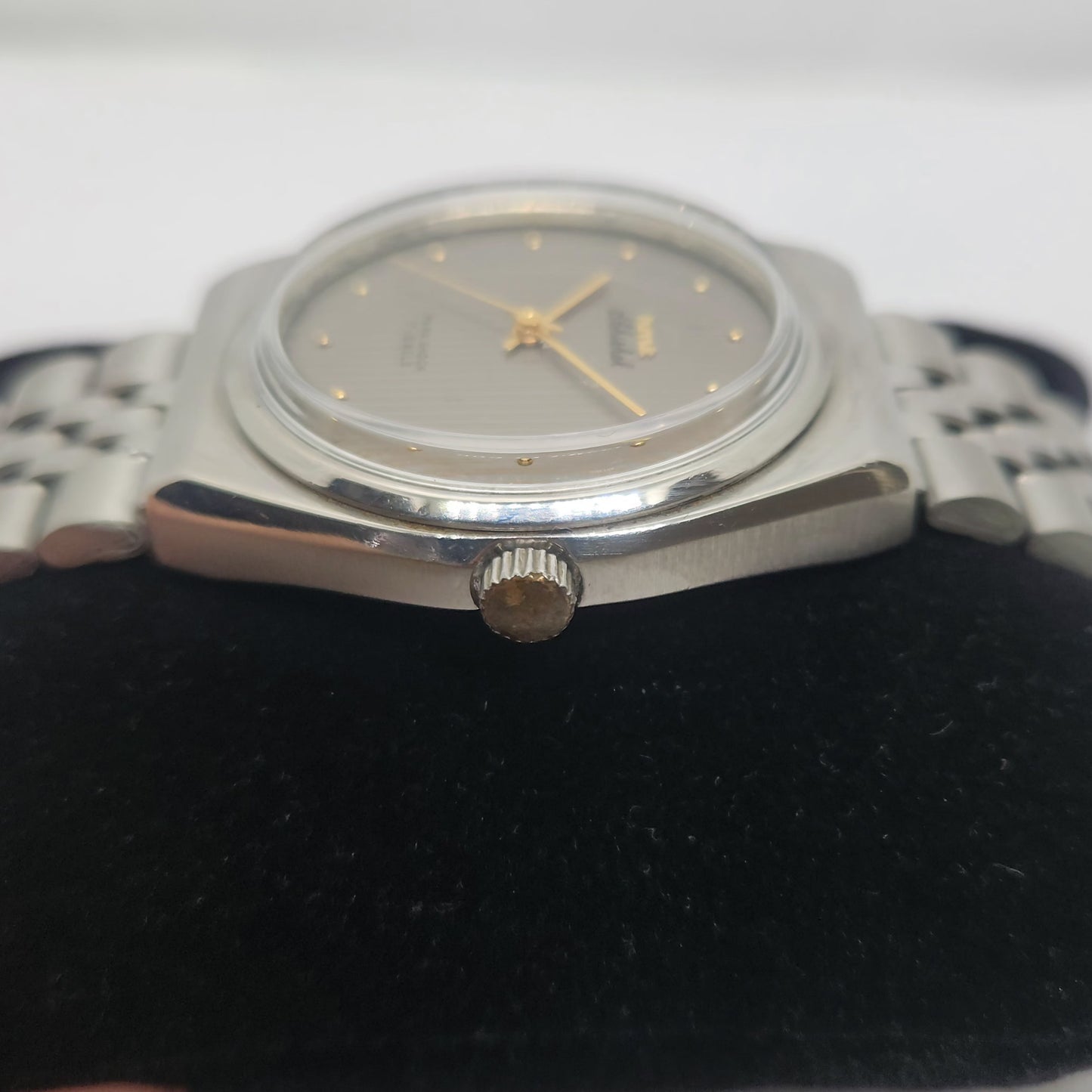 Vintage Original HMT Abhishek Hand Winding 17 Jewels Brown Face Jubilee Bracelet Men's Wrist Watch OG227