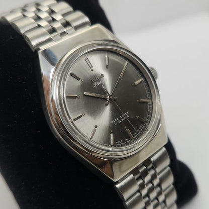 Vintage Original HMT Shreyas Hand Winding 17 Jewels Silver Face Jubilee Bracelet Men's Wrist Watch OG228