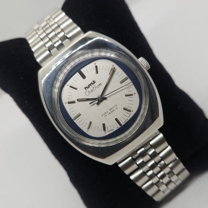 Vintage Original HMT Chethan Hand Winding 17 Jewels Silver Face Jubilee Bracelet Men's Wrist Watch OG229
