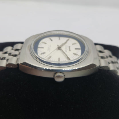 Vintage Original HMT Chethan Hand Winding 17 Jewels Silver Face Jubilee Bracelet Men's Wrist Watch OG229