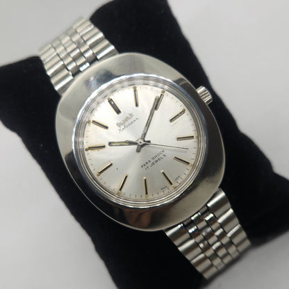 Vintage Original HMT Kohinoor Hand Winding 17 Jewels Silver Face Jubilee Bracelet Men's Wrist Watch OG230