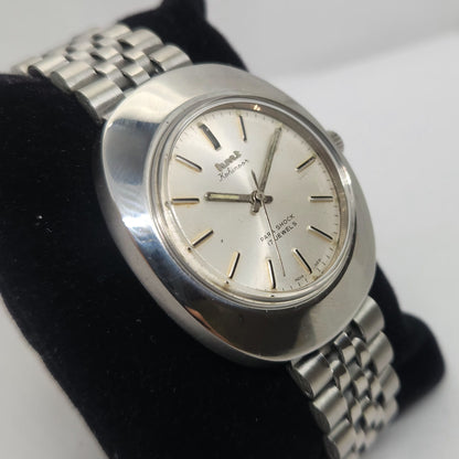 Vintage Original HMT Kohinoor Hand Winding 17 Jewels Silver Face Jubilee Bracelet Men's Wrist Watch OG230