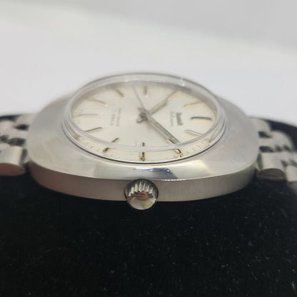 Vintage Original HMT Kohinoor Hand Winding 17 Jewels Silver Face Jubilee Bracelet Men's Wrist Watch OG230