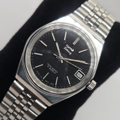 Vintage Original HMT Tareeq Hand Winding 17 Jewels Black Face Jubilee Bracelet Men's Wrist Watch OG231