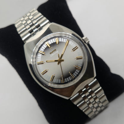 Vintage Original HMT Chirag Hand Winding 17 Jewels Silver Face Jubilee Bracelet Men's Wrist Watch OG231