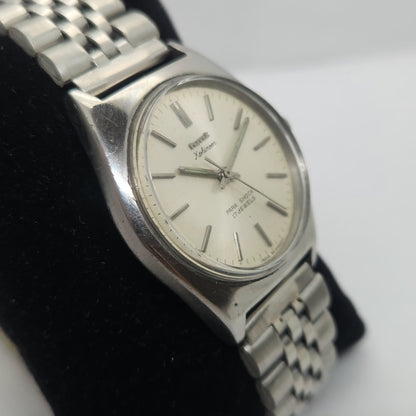 Vintage Original HMT Kohinoor Hand Winding 17 Jewels Silver Face Jubilee Bracelet Men's Wrist Watch OG232