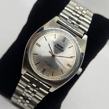 Vintage Original HMT AvinashHand Winding 17 Jewels Silver Face Jubilee Bracelet Men's Wrist Watch OG236