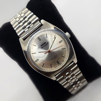 Vintage Original HMT AvinashHand Winding 17 Jewels Silver Face Jubilee Bracelet Men's Wrist Watch OG236