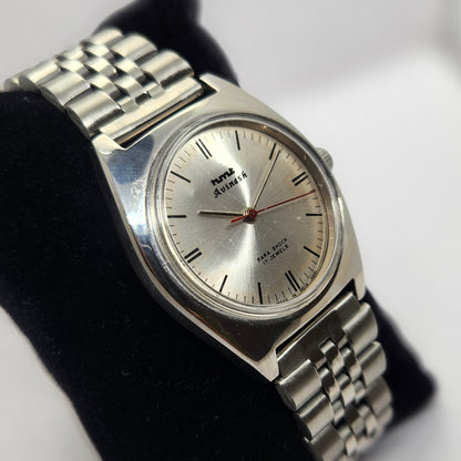 Vintage Original HMT AvinashHand Winding 17 Jewels Silver Face Jubilee Bracelet Men's Wrist Watch OG236