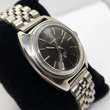 Vintage Original HMT Kohinoor Hand Winding 17 Jewels Black Face Jubilee Bracelet Men's Wrist Watch OG237